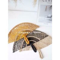 Bộ ba quạt tiêu treo tường, set quạt ba màu decor treo trang trí nhà - Cappiano home