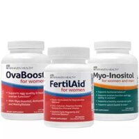 Bộ ba sản phẩm hỗ trợ cân bằng nội tiết tố ở nữ: OvaBoost, Myo-inositol và FertilAid for Women