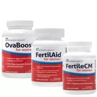 Bộ ba sản phẩm hỗ trợ tăng cường chức năng sinh sản ở nữ: OvaBoost, FertileCM và FertilAid for Women