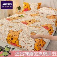 Bộ ba tấm bọc nệm chần bông Jinqi, tấm bảo vệ nệm đơn, kháng khuẩn, chống mạt, bọc toàn bộ cho ký túc xá sinh viên 2NYO