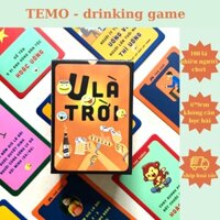 Bộ bài drinking game nốc out thẻ bài huệ uống thử thách cùng bạn bè cho nhóm cặp đôi 100 lá U Là Trời Temo Toys