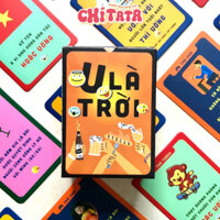 Bộ bài drinking game nốc out thẻ bài huệ uống thử thách cùng bạn bè cho nhóm cặp đôi 100 lá U Là Trời