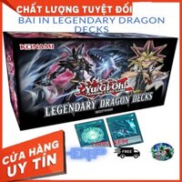 Bộ bài in giá rẻ Legendary Dragon Decks (Gồm 3 Deck - 153 lá bài) - Không Hộp (Tặng kèm 2 lá bài real của Yugi)