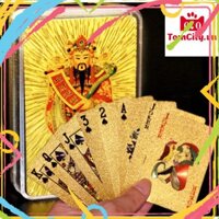 Bộ bài tây Golden Pocker chống nước mạ vàng cao cấp giá thấp