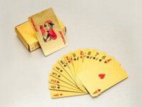 Bộ bài tây mạ vàng 24k