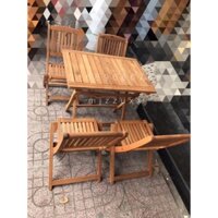 BỘ BÀN 50x70 & 4 GHẾ MINI ĂN VẶT
