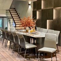 Bộ Bàn Ăn 12 Ghế Mặt Đá 2019S | Bộ Bàn Ăn Đẹp Đẳng Cấp!