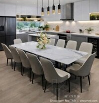 Bộ Bàn Ăn 12 Ghế Mặt Đá 2m6 2861S – Hiện Đại, Sang Trọng