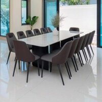 Bộ Bàn Ăn 12 Ghế Mặt Đá 3M