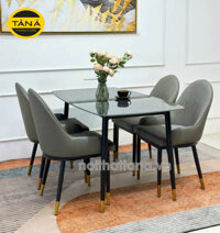 Bộ Bàn Ăn 1,2m Mặt Đá Ceramic Hiện Đại 4 Ghế Cho Chung Cư BA238