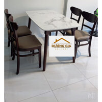 BỘ BÀN ĂN 1M2 4 GHẾ MANGO NÂU HÀNG XUẤT KHẨU - BAO ĐỔI TRẢ