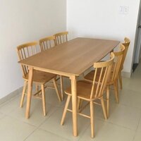 Bộ bàn ăn 1m6 kèm 6 ghế- Gỗ