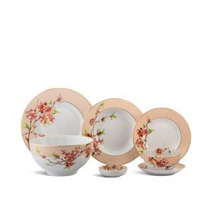 Bộ bàn ăn 23sp Came Hoa Đào 23CAM480