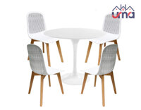 Bộ Bàn Ăn 4 Ghế Bàn Tròn Tinh Tế BBA045