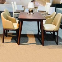 Bộ Bàn Ăn 4 Ghế Bọc Da Gỗ Sồi Mỹ Kiểu Hiện Đại TT-BGA284