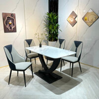 Bộ Bàn Ăn 4 Ghế Dragon Khung  K24 ,Bàn Ghế Phòng Ăn Nhập Khẩu Cao Cấp ,Bàn Ăn Nhập Khẩu ,Ghế Ăn Nhập Khẩu , Ghế Bọc Da