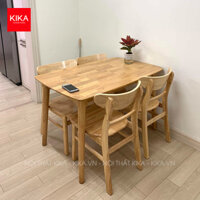 Bộ bàn ăn 4 ghế gỗ cao su đẹp thanh lịch – BA189
