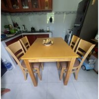 Bộ bàn ăn 4 ghế gỗ cao su hàng loại 1