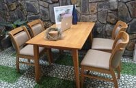 BỘ BÀN ĂN 4 GHẾ GỖ CAO SU NAVARA