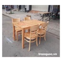 bộ bàn ăn 4 ghế gỗ ghép cao su