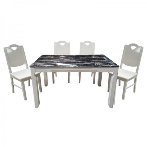 Bộ bàn ăn 4 ghế gỗ tự nhiên hòa phát HGB65B+4HGG65