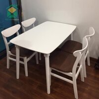 Bộ Bàn Ăn 4 Ghế Và Bộ Bàn Ăn 6 Ghế Gỗ Mango Phong Cách Hàn Quốc - Mẫu Bàn Ghế Ăn Hiện Đại Bảo Hành 1 Năm