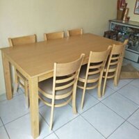 Bộ Bàn Ăn 6 Ghế BA03, phong cách Hàn Quốc, bộ bàn nhà hàng, quán ăn -HỎA TỐC HCM, GIAO TOÀN QUỐC