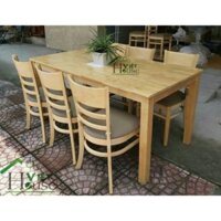 Bộ Bàn ăn 6 ghế gỗ tự nhiên giá rẻ (Freeship)