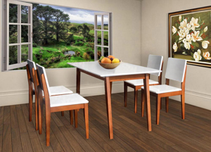 Bộ bàn ăn 6 ghế hòa phát bằng gỗ HGB63A + 6HGG63