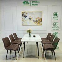 Bộ bàn ăn 6 ghế nhập khẩu phong cách hiện đại - HEALHOMES GA11
