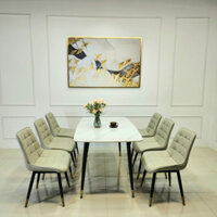 bộ bàn ăn 6 ghế  nhập khẩu phong cách hiện đại - Minhuy GA12