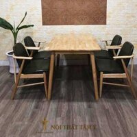 Bộ bàn ăn Babie 1m2  4 ghế -   Màu gỗ tự nhiên