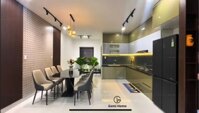 Bộ Bàn Ăn Chân V Nẹp Vàng  + 6 Ghế Sheraton (V)