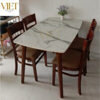 BỘ BÀN ĂN CƠM GIA ĐÌNH DÃ VÂN ĐÁ CAO CẤP