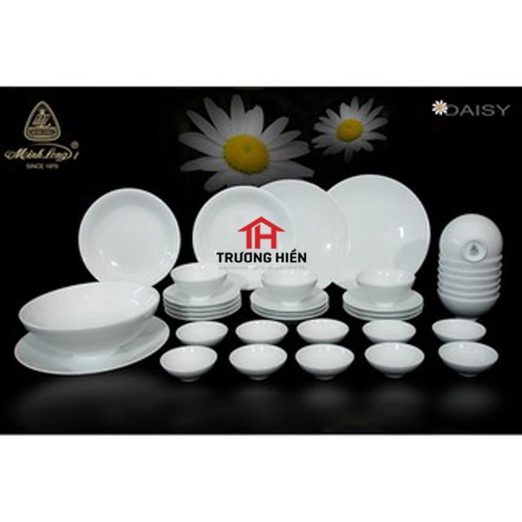 Bộ bàn ăn Daisy trắng 35sp