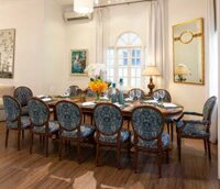 Bộ Bàn Ăn Georgian 12 Ghế Gỗ Cổ Điển
