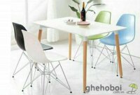 Bộ bàn ăn ghế Eames chân sắt NMT198