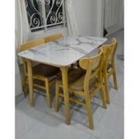 Bộ Bàn Ăn Gỗ , Bàn 1,2m + 4 Ghế Sang Chảnh Cho Căn Nhà Của Bạn ( Freeship HCM )