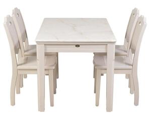 Bộ bàn ăn gỗ hòa phát 4 chỗ ngồi Hòa Phát HGB66B + 4HGG66