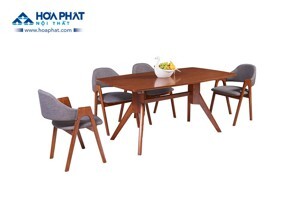 Bộ bàn ăn gỗ Hòa Phát HGB79A, HGG79