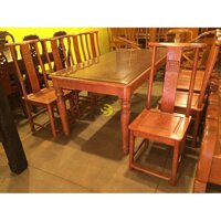 Bộ bàn ăn gỗ sồi nga 8 ghế chữ thọ bàn vuông
