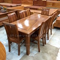 Bộ Bàn Ăn Gỗ Xoan Đào 8 Ghế Giá Rẻ Hiện Đại