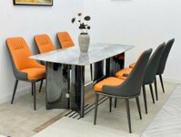 Bộ Bàn Ăn inox 4 Ghế bọc da chống xước loại mới CEN-B429