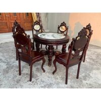 Bộ bàn ăn lu y gỗ gụ bộ 7 món