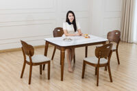 Bộ bàn ăn mã 6037 - Nét mộc sang trọng