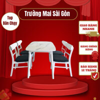 bộ bàn ăn Mango thông minh gồm 4 đến 6 ghế chân gỗ cao su chắc chắn mặt bàn chống ẩm tốt Trường Mai Sài Gòn