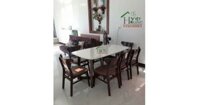 Bộ Bàn ăn mặt đá 8 ghế giá rẻ (1m6 + 8 ghế)
