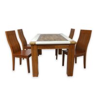 Bộ bàn ăn mặt đá Click 4-6-8 ghế Veneto