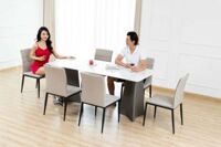 Bộ bàn ăn mặt đá mã 2155