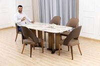 Bộ bàn ăn mặt đá marble mã T2029D